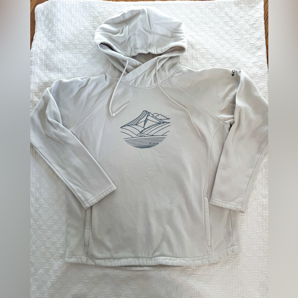 Columbia Off-White Fleece Hoodie